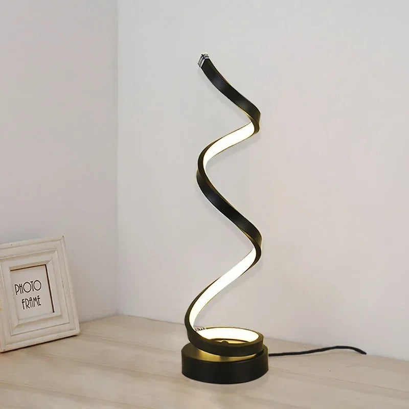 Lampe de table LED moderne - Éclairage en spirale protecteur pour les yeux