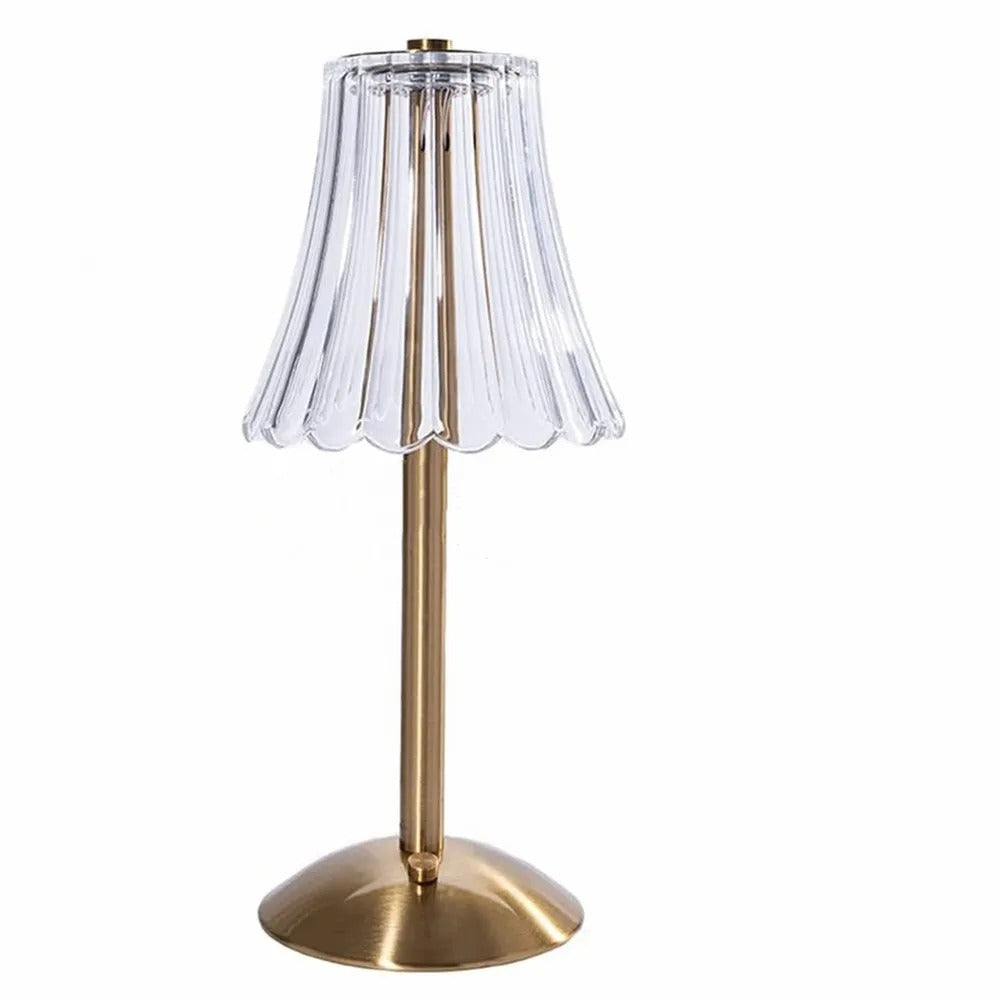 Lampe de bureau rechargeable en cristal - Douce pour les yeux et dimmable