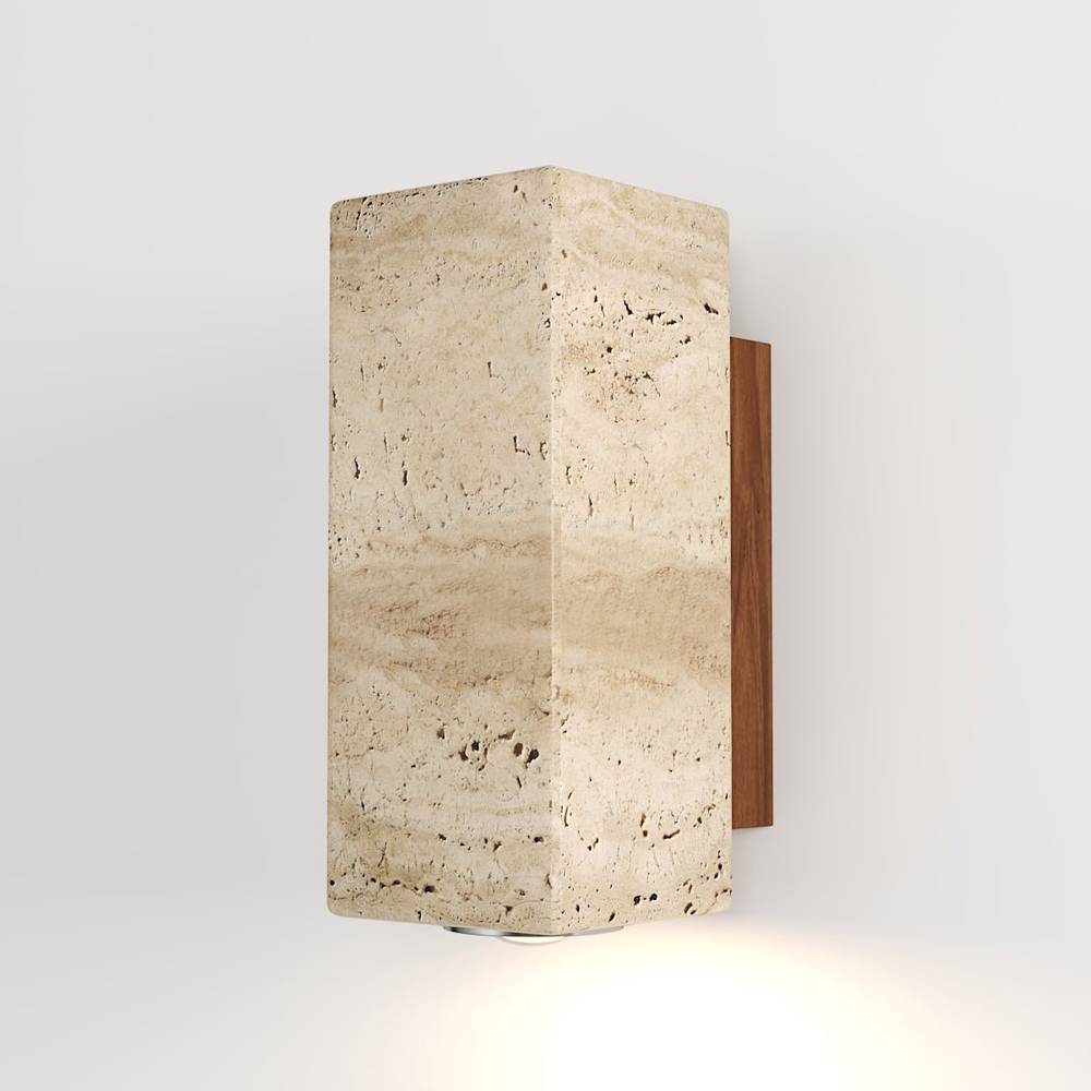 Travilo – Applique Murale en Travertin | Design Moderne | Lumière LED Chaude