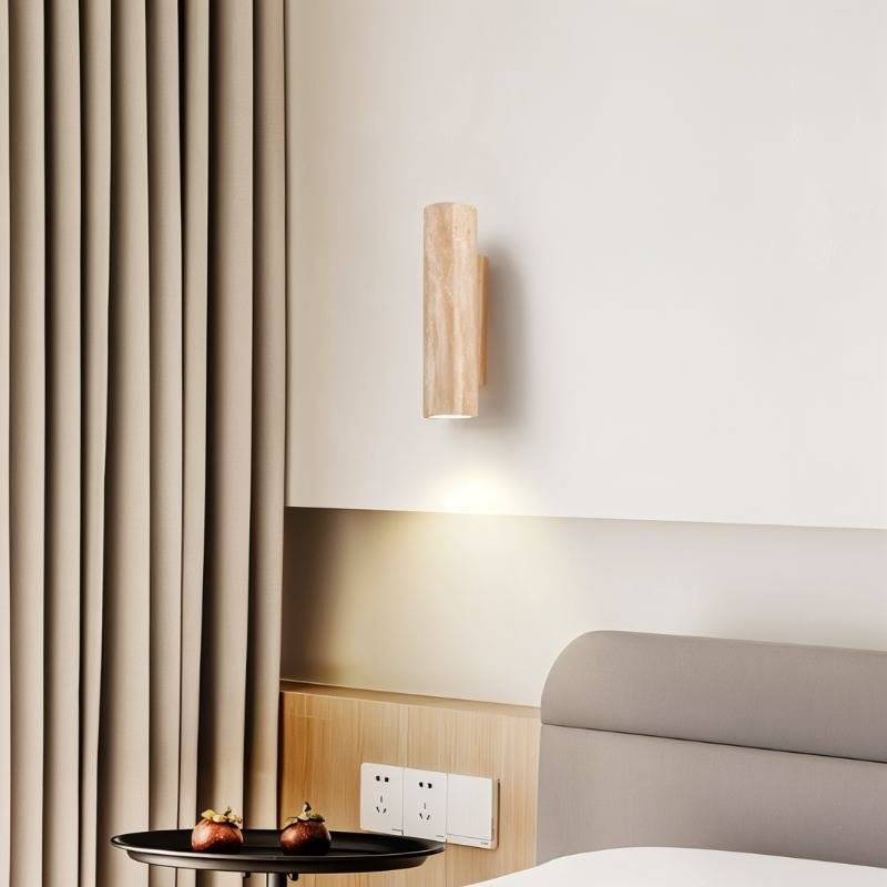 Travilo – Applique Murale en Travertin | Design Moderne | Lumière LED Chaude