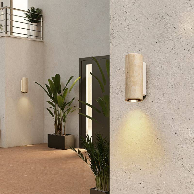 Travilo – Applique Murale en Travertin | Design Moderne | Lumière LED Chaude