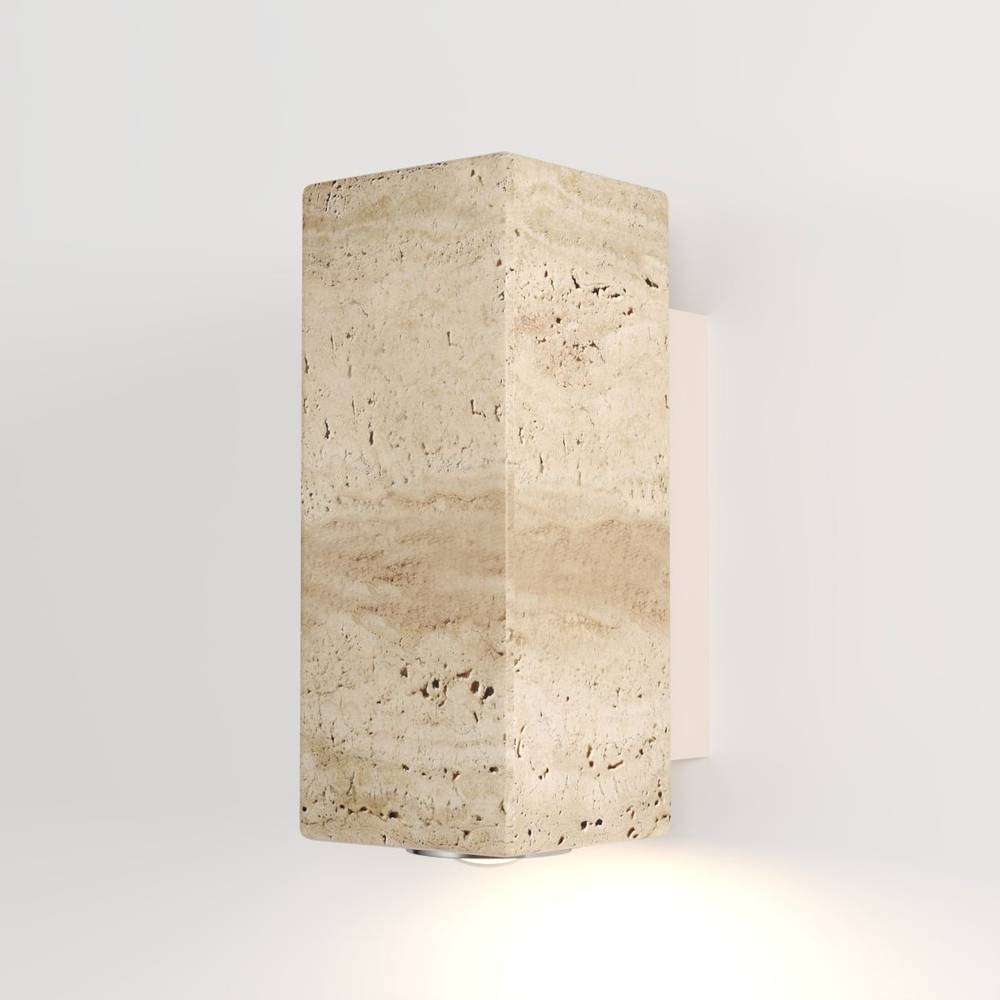 Travilo – Applique Murale en Travertin | Design Moderne | Lumière LED Chaude