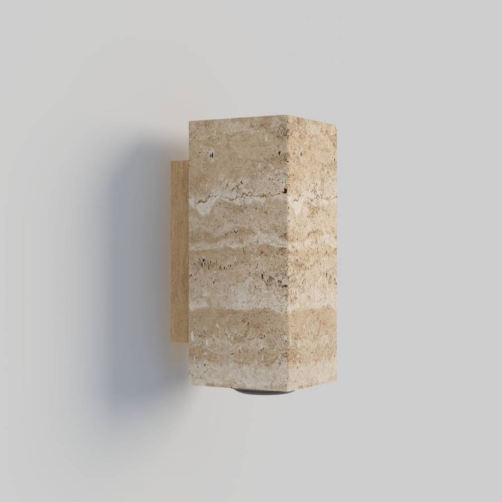 Travilo – Applique Murale en Travertin | Design Moderne | Lumière LED Chaude