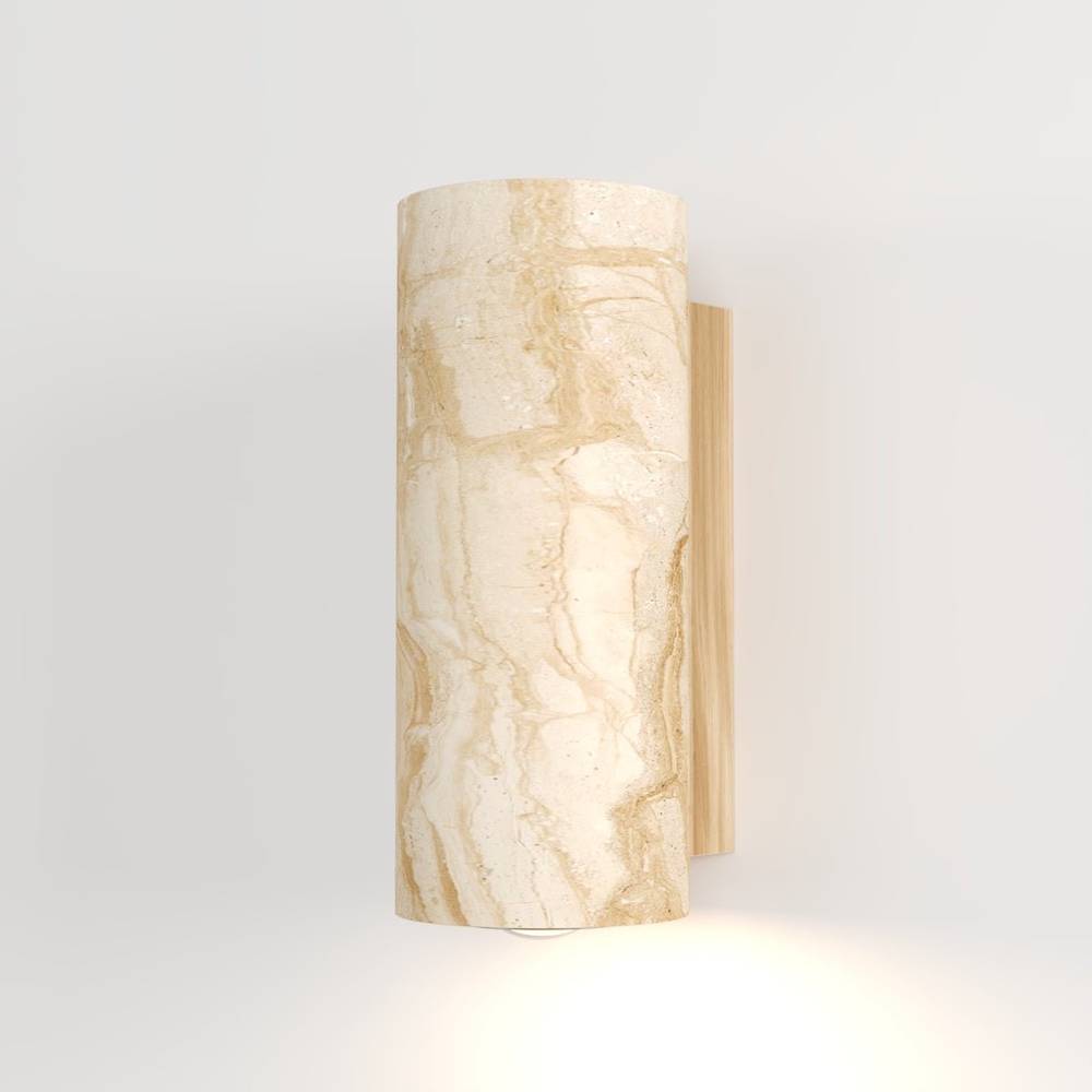 Travilo – Applique Murale en Travertin | Design Moderne | Lumière LED Chaude