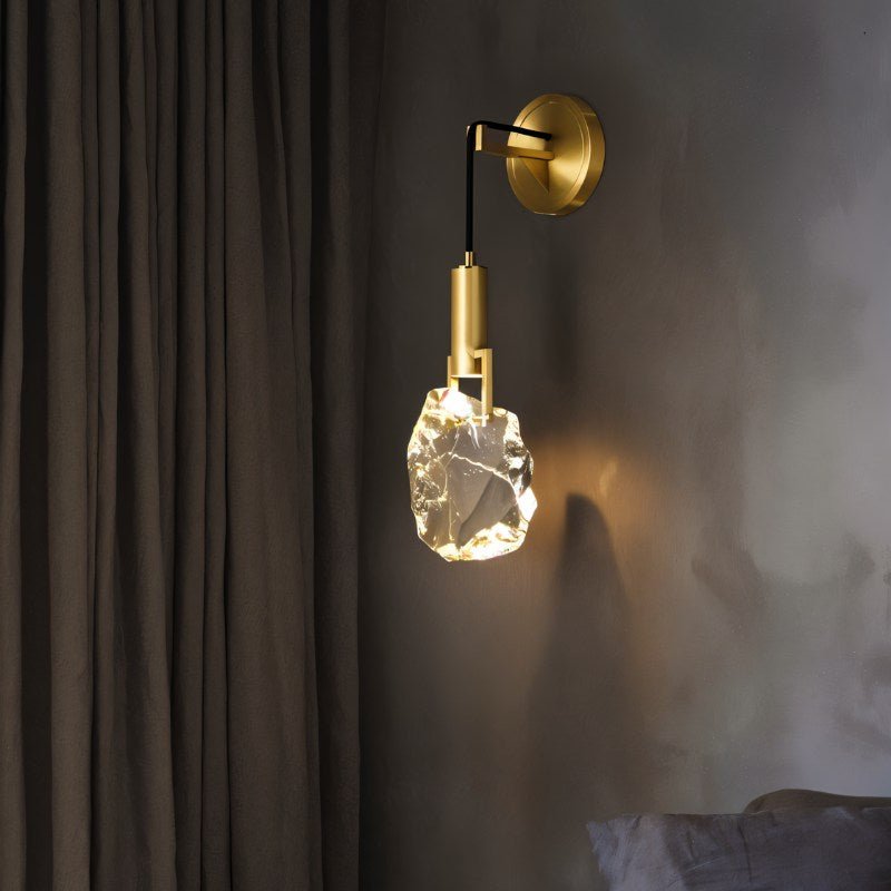 Auréla – Applique Murale Cristal & Doré | Éclairage LED Haut de Gamme