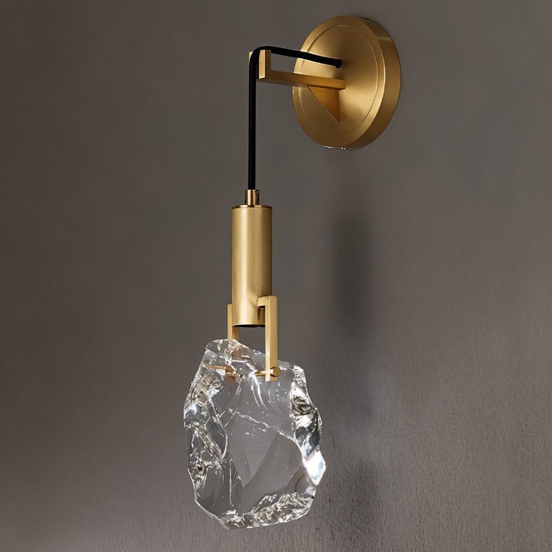 Auréla – Applique Murale Cristal & Doré | Éclairage LED Haut de Gamme
