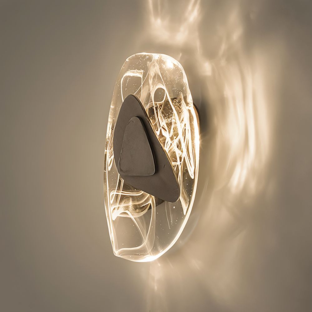 Crystella – Applique Murale en Verre et Fer | Lumière LED d’Ambiance