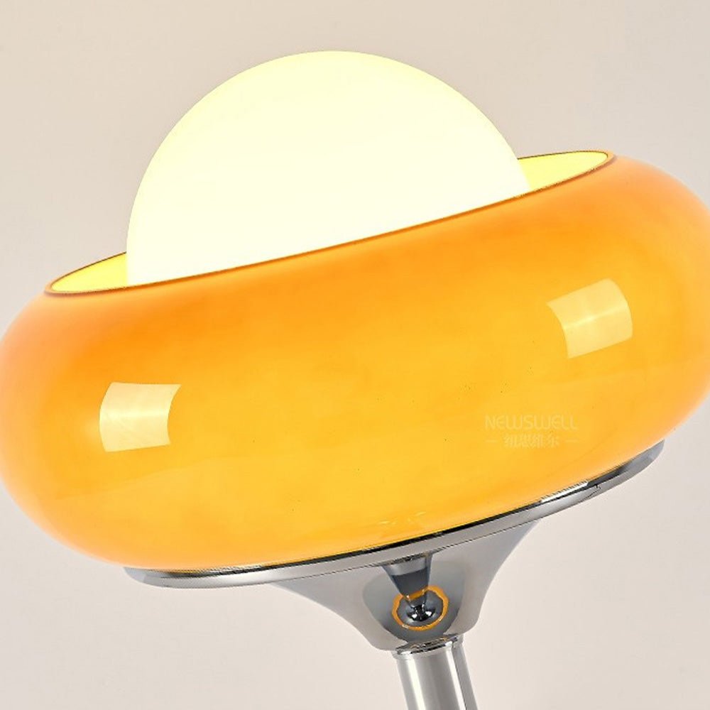 FormaGiallo | Lampe de Table Jaune Élégante en Verre – Style Bauhaus