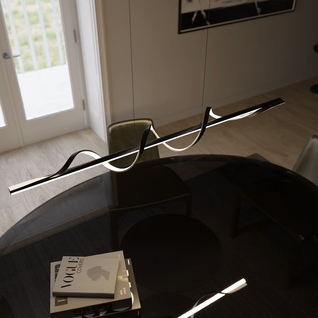 Clarion | Lampe Suspendue Unique, Moderne et Élégante – Verre Raffiné & LED Écoénergétique