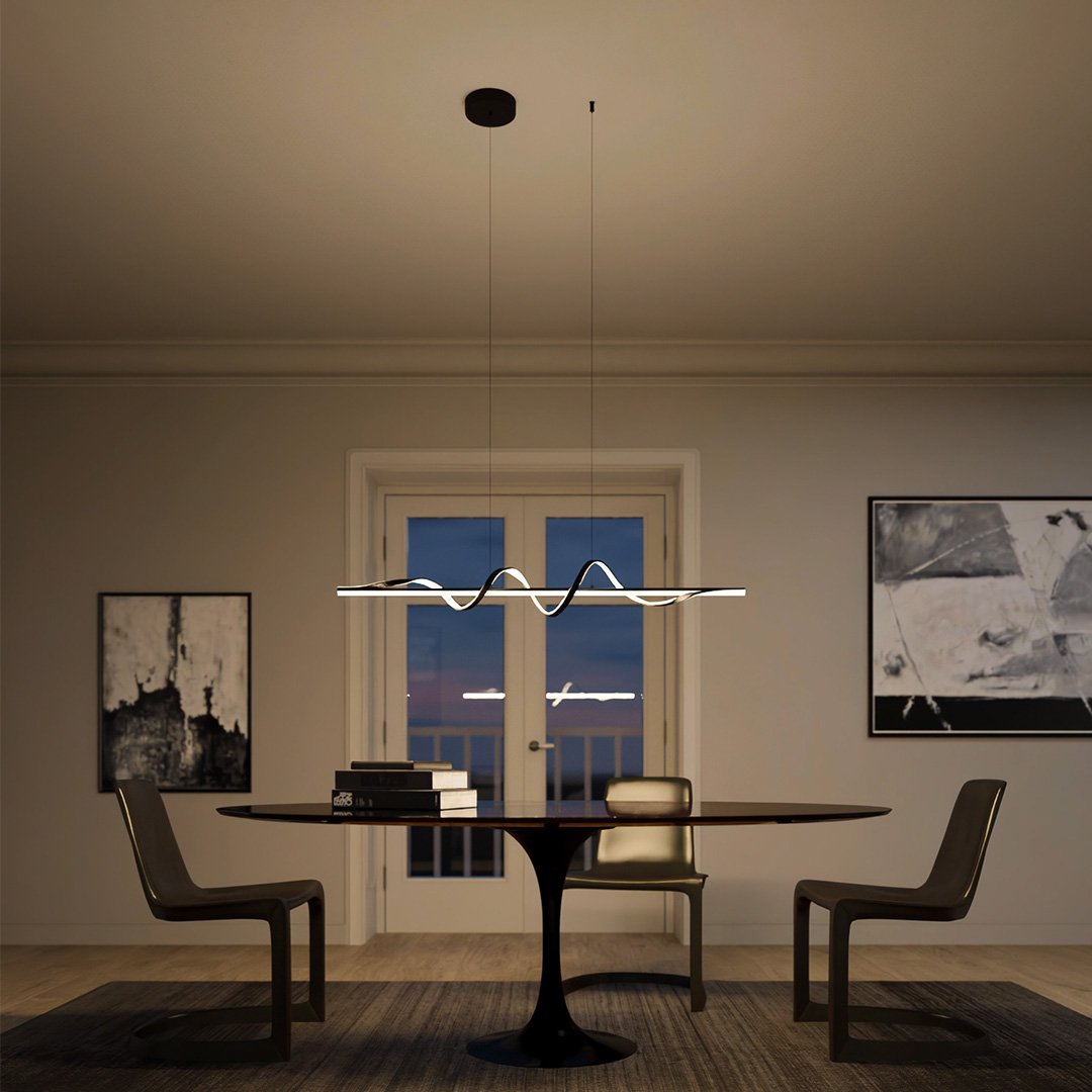 Clarion | Lampe Suspendue Unique, Moderne et Élégante – Verre Raffiné & LED Écoénergétique