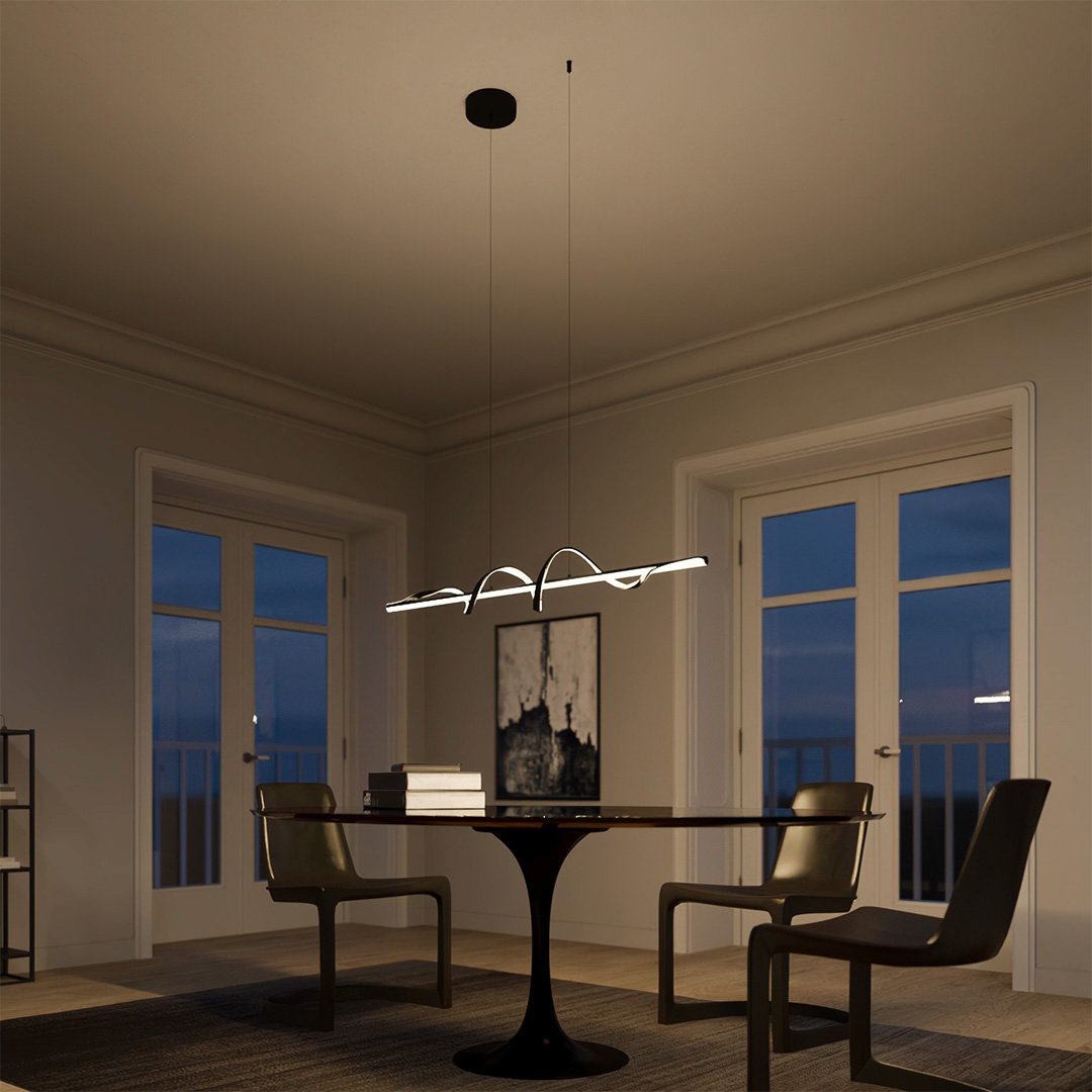 Clarion | Lampe Suspendue Unique, Moderne et Élégante – Verre Raffiné & LED Écoénergétique