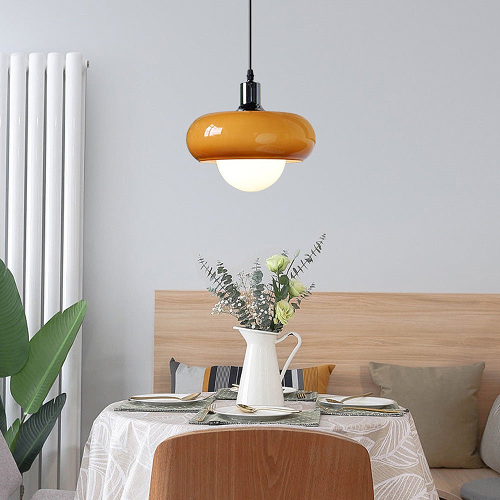 CoffeeBau – Plafonnier en Verre Style Bauhaus Couleur Café