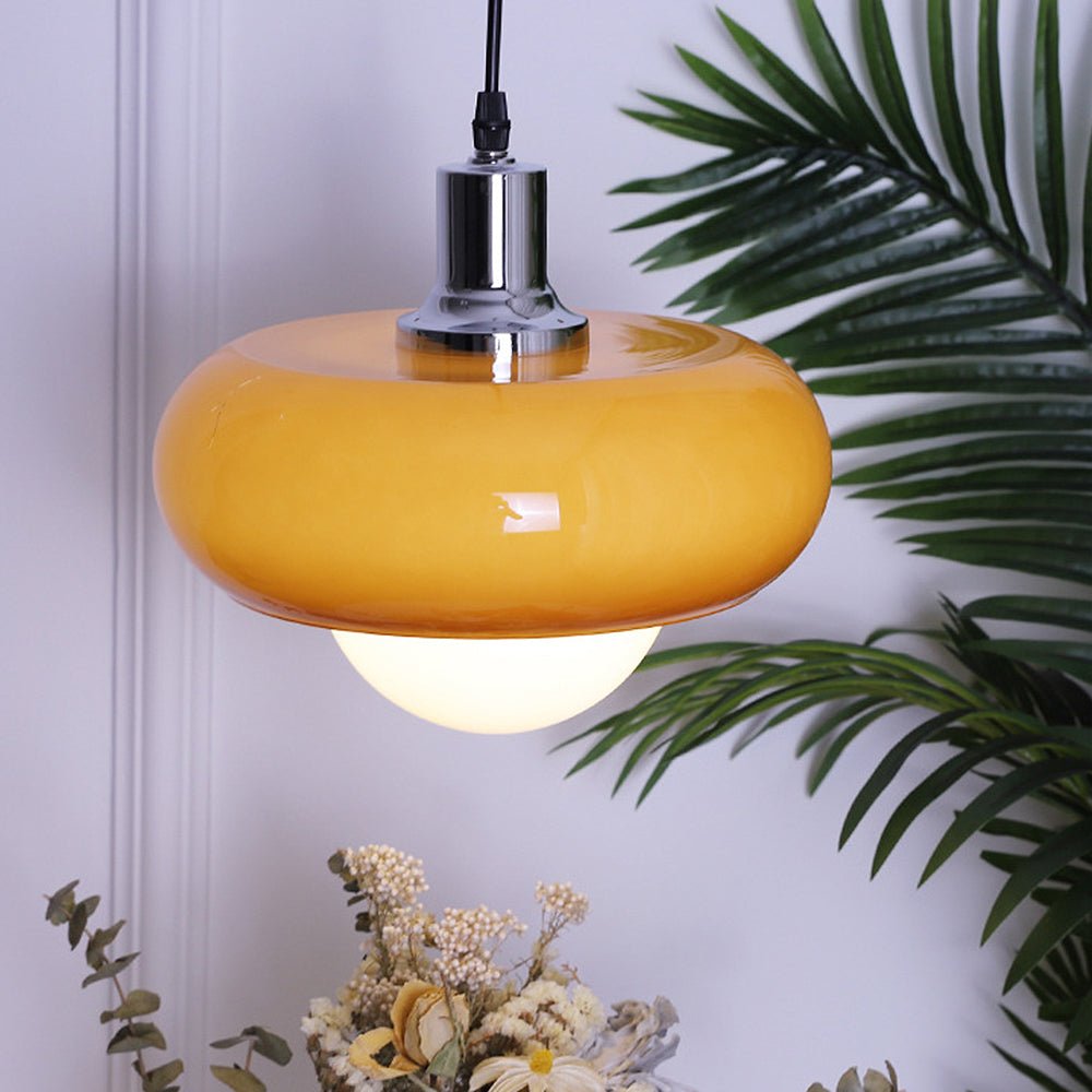 CoffeeBau – Plafonnier en Verre Style Bauhaus Couleur Café