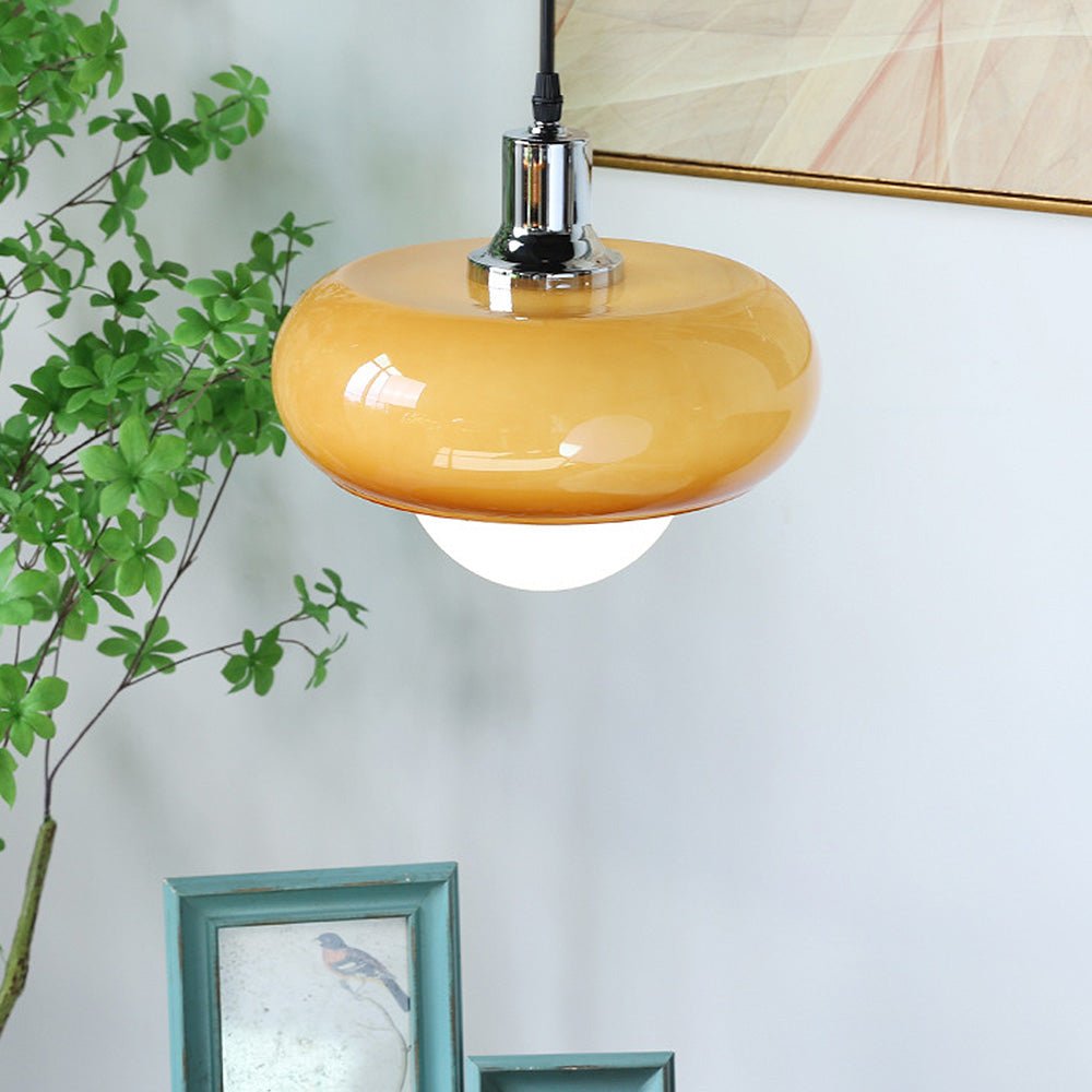 CoffeeBau – Plafonnier en Verre Style Bauhaus Couleur Café