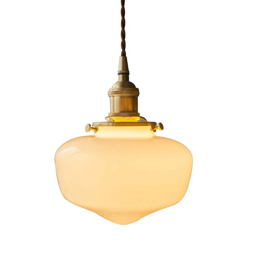 VINTORA | Suspension Lanterne Vintage – Laiton et Verre – Hauteur Réglable – E27 – Deux Tailles