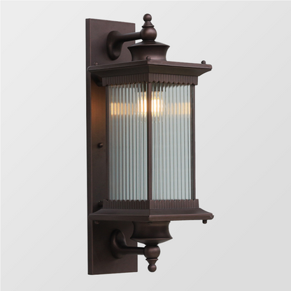 BRAVENO Applique Murale Extérieure – Design Vintage Rectangulaire – Aluminium & Verre – Douille E27