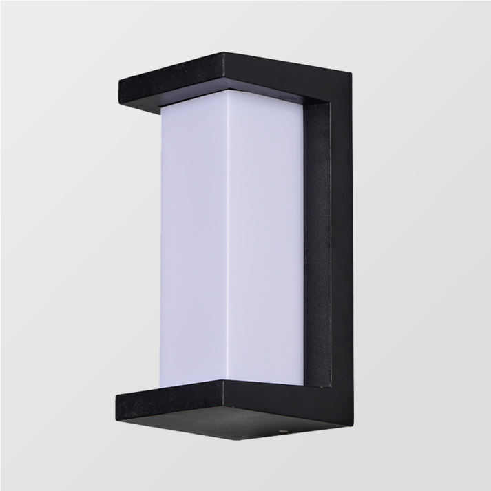 NOXORA Applique Murale d’Extérieur – Design Noir & Blanc – LED Intégrée – 26 cm – Aluminium & Acrylique