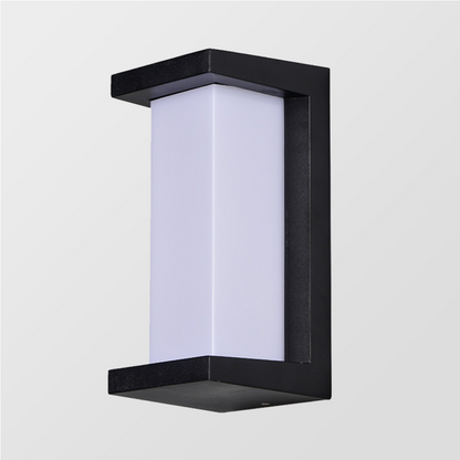 NOXORA Applique Murale d’Extérieur – Design Noir & Blanc – LED Intégrée – 26 cm – Aluminium & Acrylique