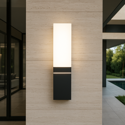 LUNERA – Applique Murale Extérieure LED | Lumière Blanche Chaude | Design Moderne en Aluminium Résistant aux Intempéries