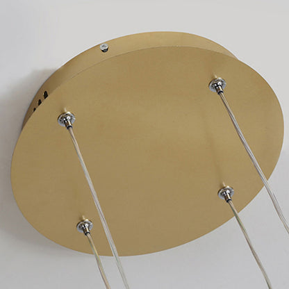 LunaGlow – Lustre circulaire en métal élégant
