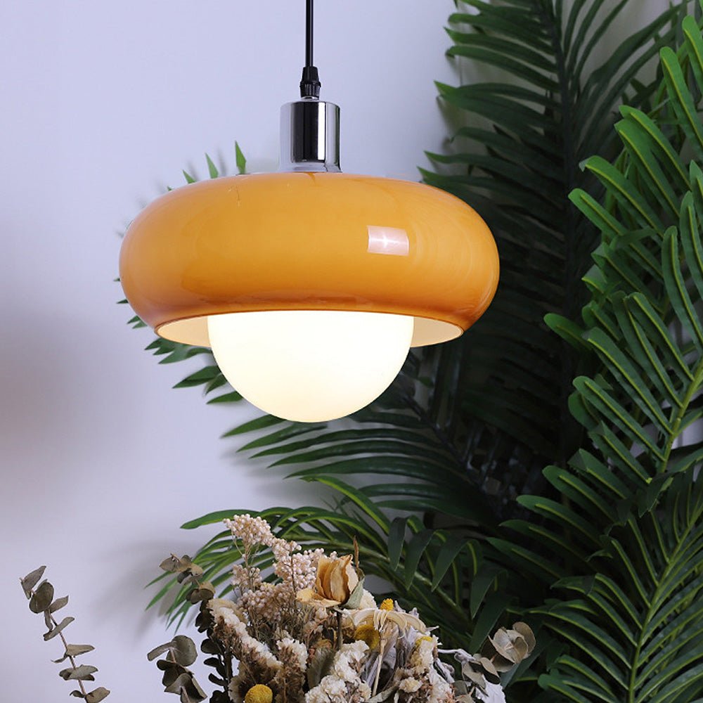 CoffeeBau – Plafonnier en Verre Style Bauhaus Couleur Café