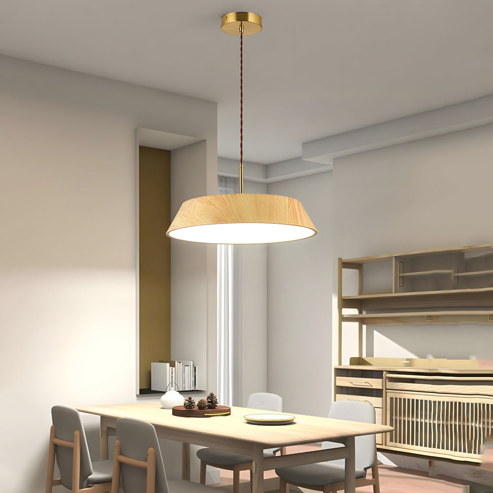 ZenCircle – Suspension LED en bois au style japonais