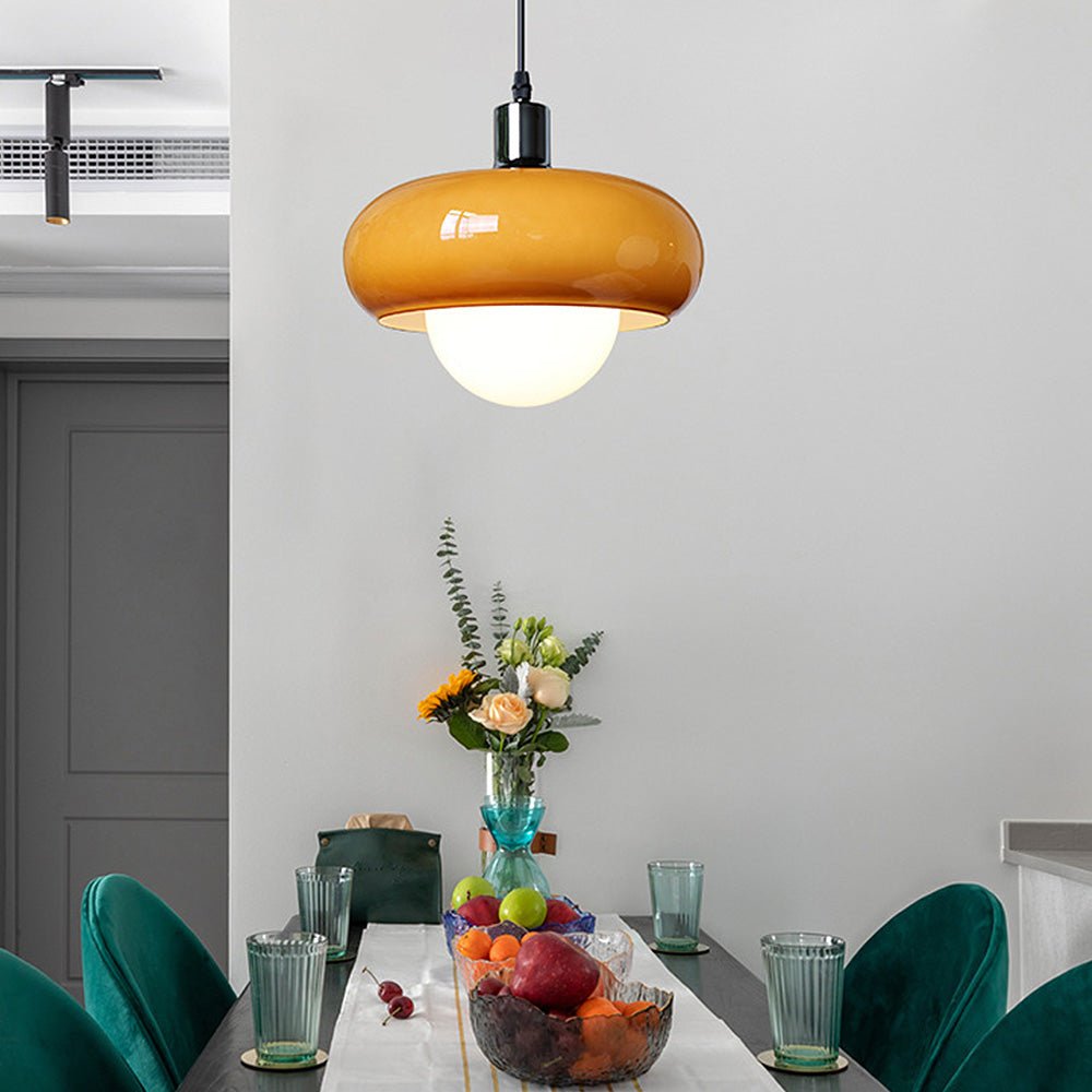 CoffeeBau – Plafonnier en Verre Style Bauhaus Couleur Café