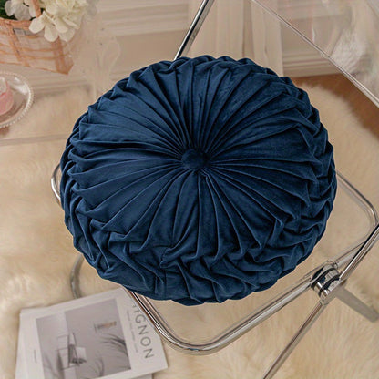 CitrouVelours | Coussin Rond en Velours Doux pour Salon et Bureau