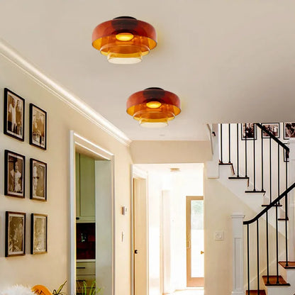 GlassLuxe – Lumière de Plafond Médiévale