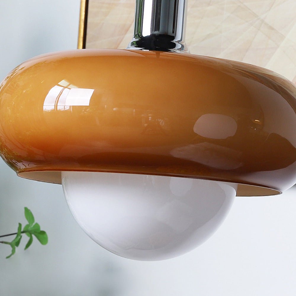 CoffeeBau – Plafonnier en Verre Style Bauhaus Couleur Café