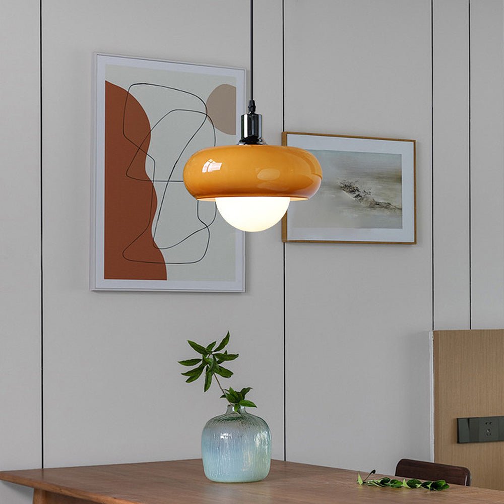 CoffeeBau – Plafonnier en Verre Style Bauhaus Couleur Café