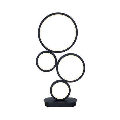 NinaLight - Lampe de Table Empilée Simple avec Socle Circulaire
