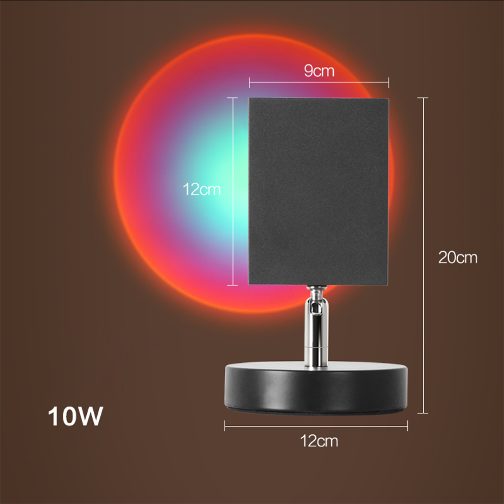 GlowBright - Lampe de Table Rétro Coucher de Soleil