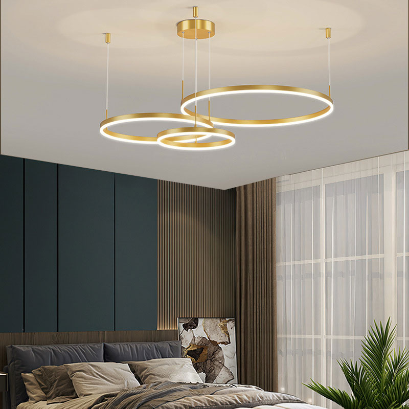 LunaGlow – Lustre circulaire en métal élégant