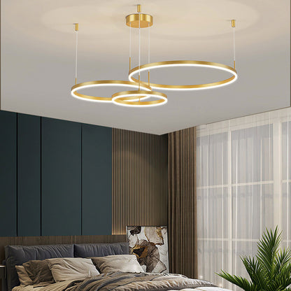 LunaGlow – Lustre circulaire en métal élégant