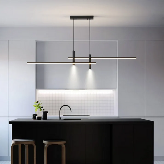 Suspension design LED dimmable en aluminium – Lampe moderne pour salle à manger