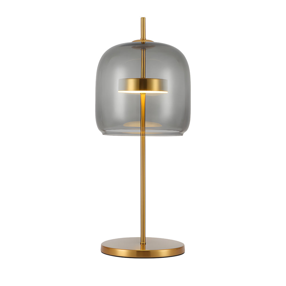 LumiLux - Lampe de Table en Verre Fumé pour une Ambiance Chaleureuse