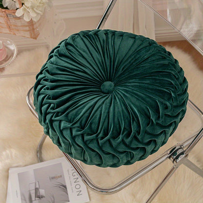 CitrouVelours | Coussin Rond en Velours Doux pour Salon et Bureau