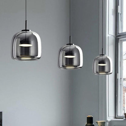 MidnightShine – Pendule design en verre noir