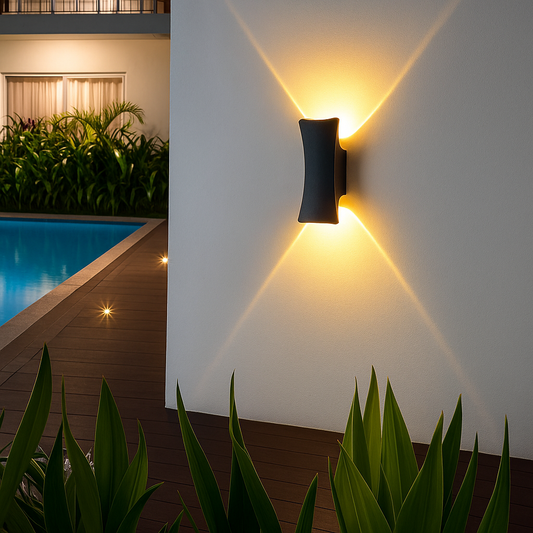 STRALO – Applique Murale LED Extérieure | Ovale ou Rectangulaire | IP65 | Blanc Chaud | LED Intégrée 6W
