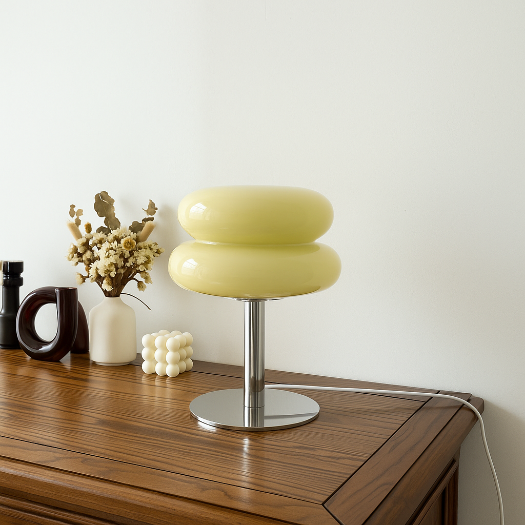 ModernoLuce | Lampe de Table Italienne – Sans Fil – Design Bauhaus – LED Réglable – 29,5 cm