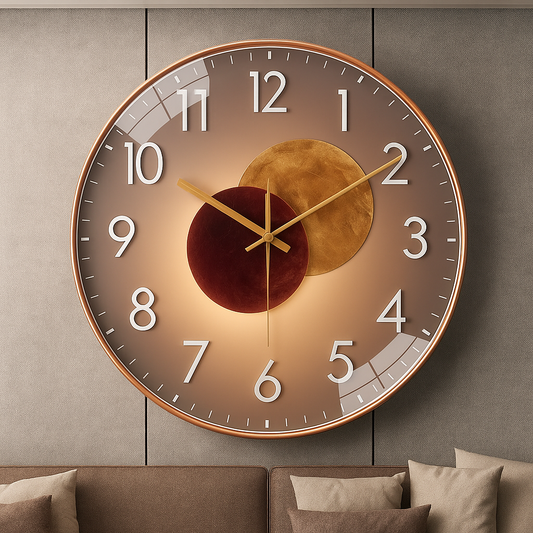SilentTime – Horloge Murale Numérique Classique | Design Silencieux | 30 cm | Idéal pour Chambre ou Salon