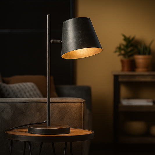 SiennaLamp – Lampe de Table Moderne Anthracite | Design Réglable | Style Industriel