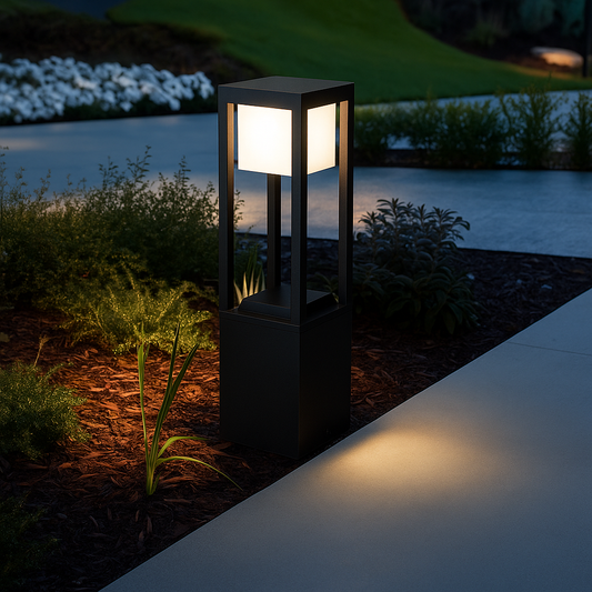 SOLVION | Lampe Solaire d’Extérieur – LED sur Pied – Aluminium – Lumière Blanche Chaude – Design Moderne IP54