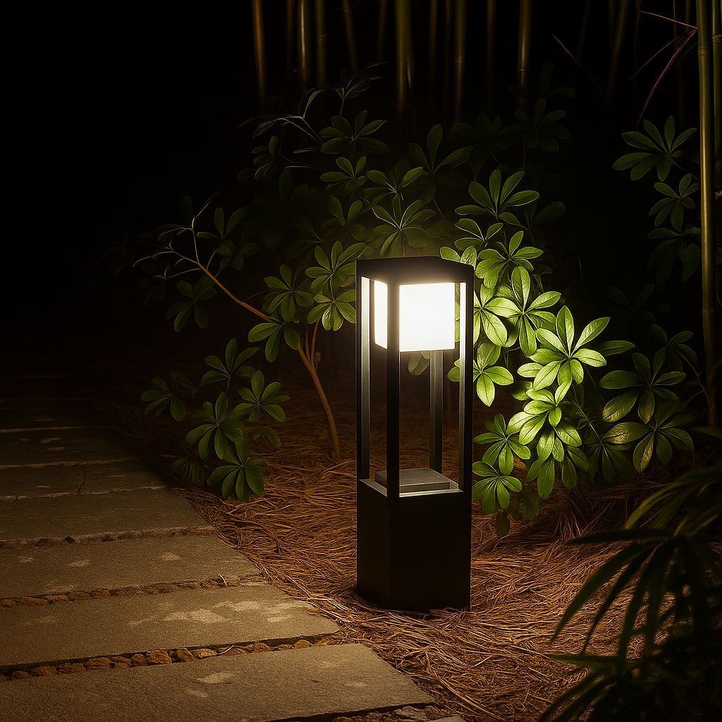 SOLVION | Lampe Solaire d’Extérieur – LED sur Pied – Aluminium – Lumière Blanche Chaude – Design Moderne IP54