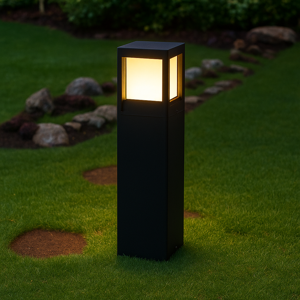 SOLVION | Lampe Solaire d’Extérieur – LED sur Pied – Aluminium – Lumière Blanche Chaude – Design Moderne IP54