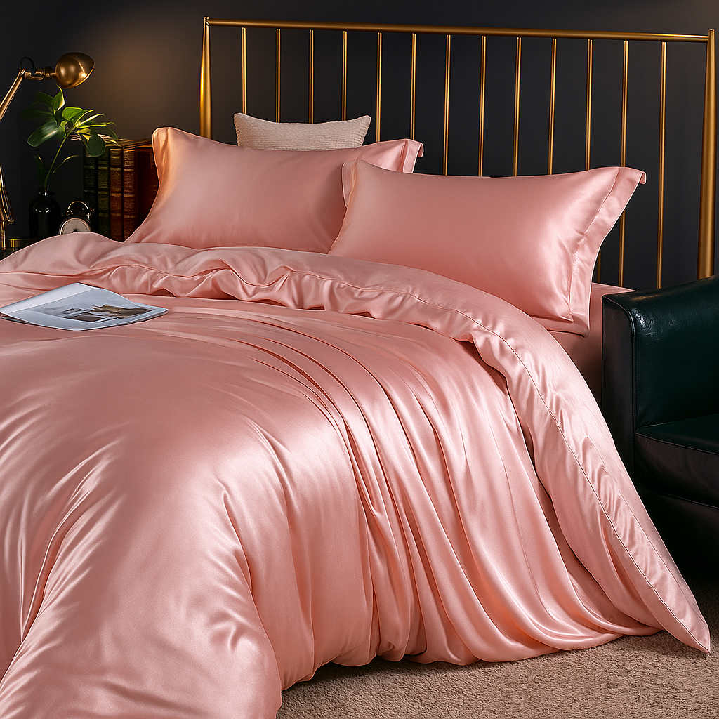SilkLuxe | Parure de Lit Satinée – Confort de Sommeil Luxueux