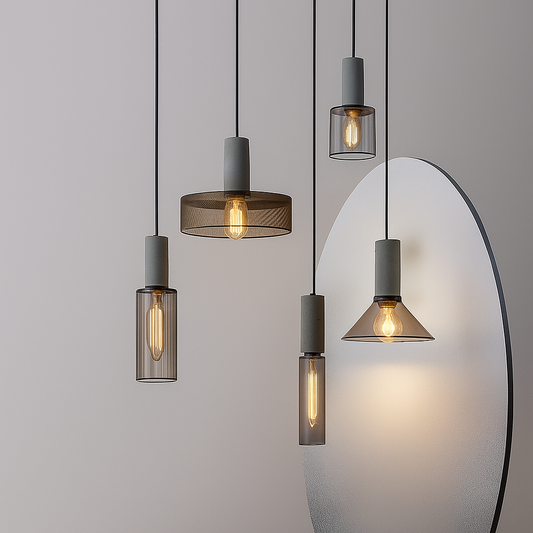 FERROX | Suspension Industrielle – Béton & Fer – LED avec Douille E27