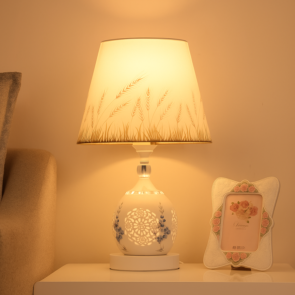 CrystalGlow – Lampe de Table en Verre au Design Européen Romantique