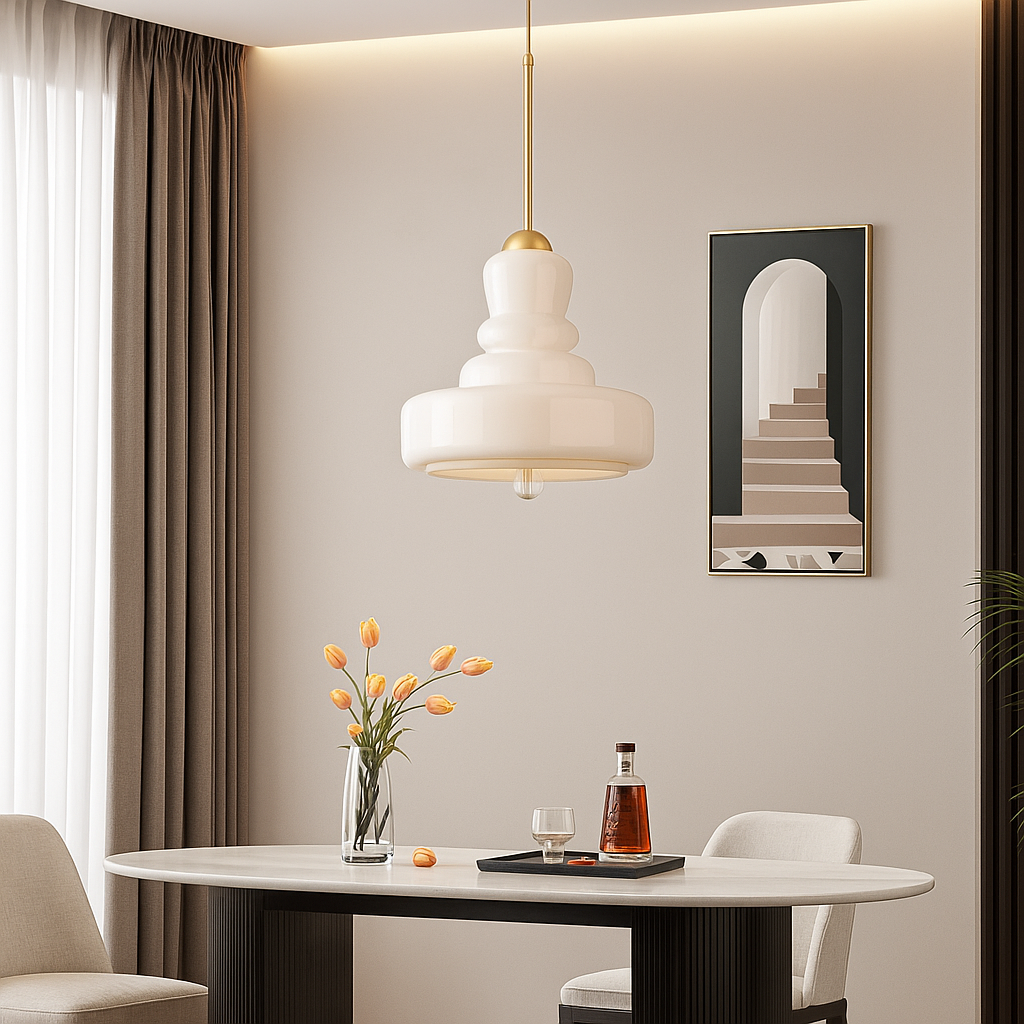 FormaLume | Plafonnier en Verre Élégant de Style Bauhaus